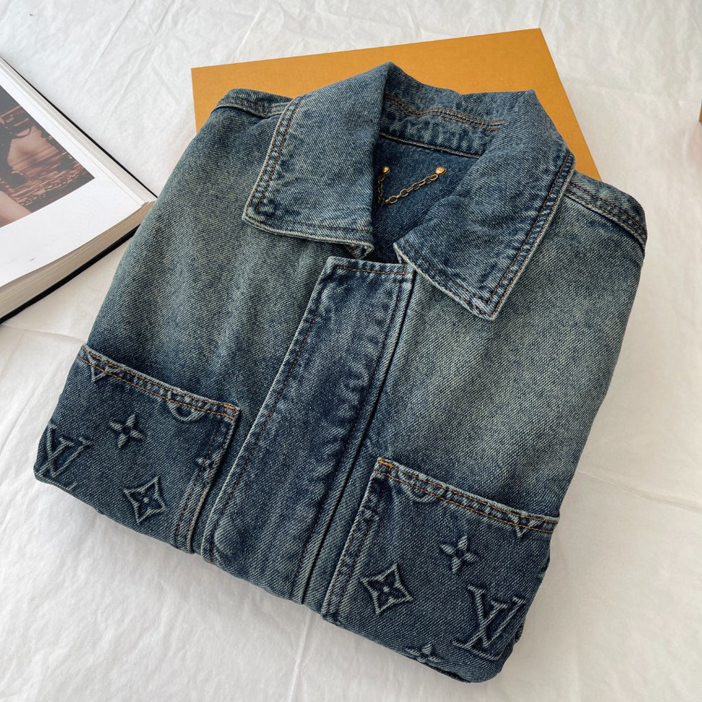LouisVuitton Spring And Autumn Long Sleeved Denim Coat and Pants Set #94515