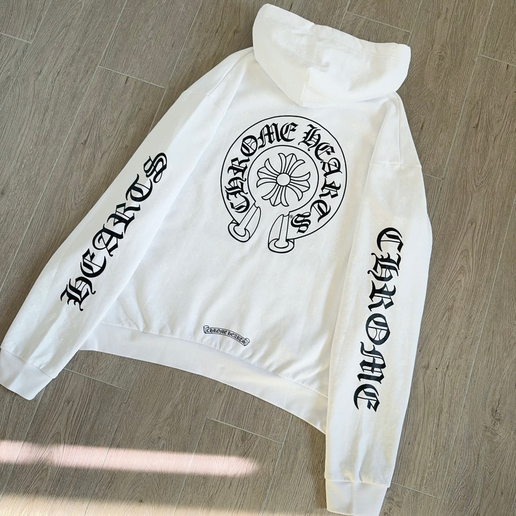 Chrome Hearts All Over Printed Dark Pattern Hooded Sweatshirt Pants #375717