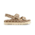 Gucci Women's Summer Solid Color Canvas Round Toe Velcro Sandals Shoes #77322