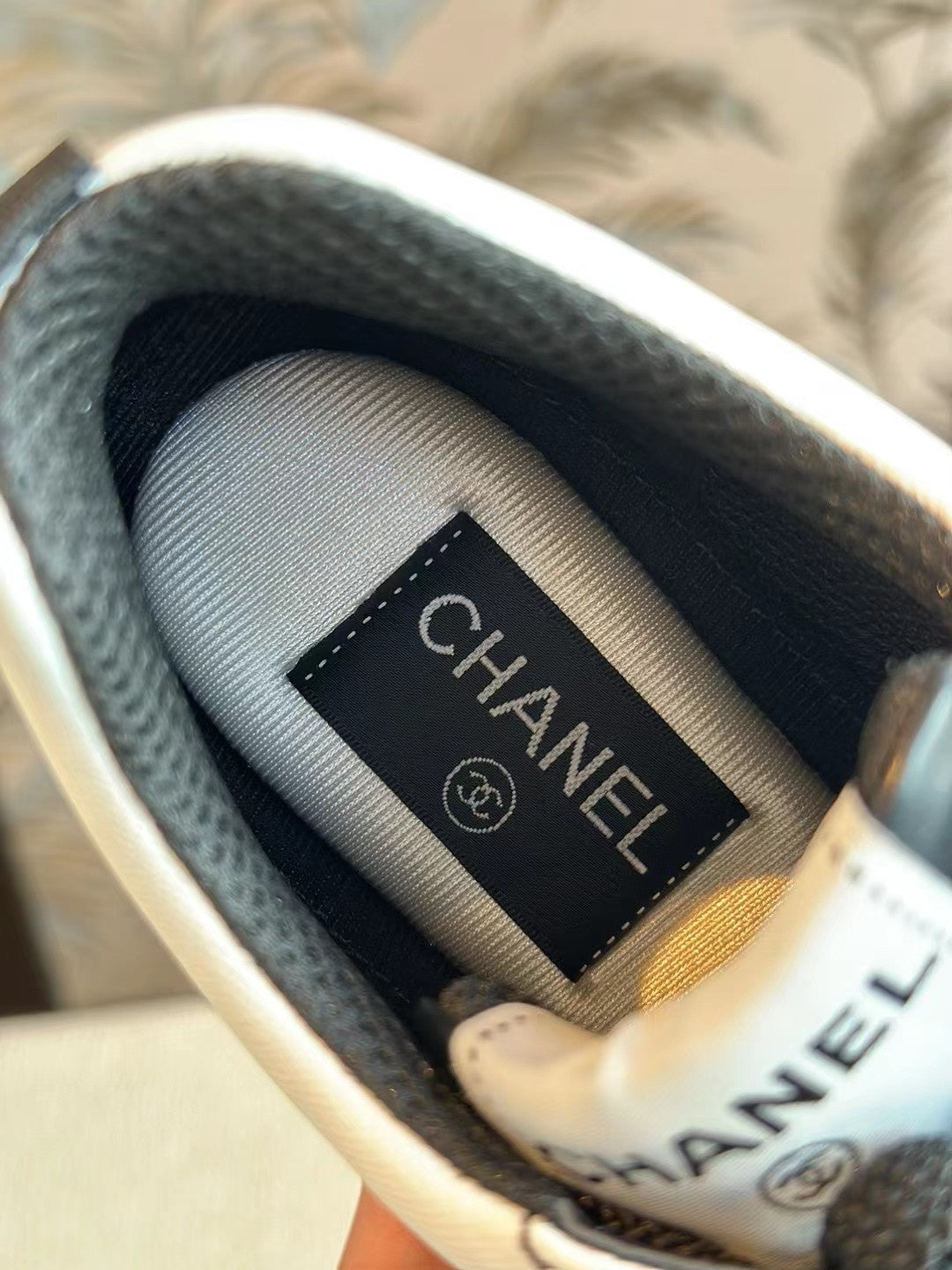 Chanel Women's Embroidered Line Solid Colour Low Top Lace Up Sneakers Shoes #76648