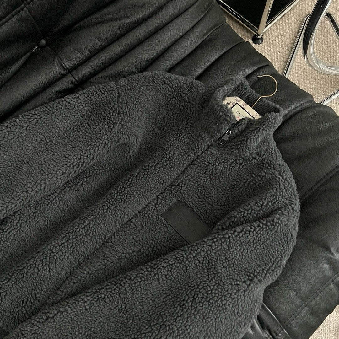 Louis Vuitton Men's Winter Fashion Casual High Neck Zipper Solid Color Fleece Jacket #79325