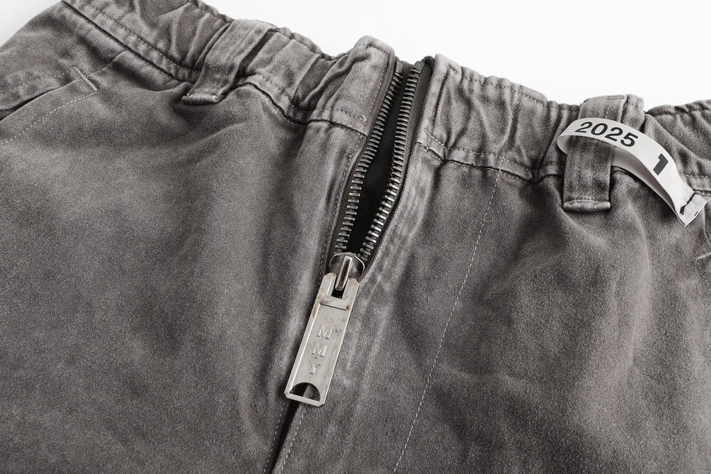 Maison Mihara Yasuhiro Men's Faded Effect Work Pants Summer Vintage Loose Zipper Large Pocket Shorts Ngvp #1921