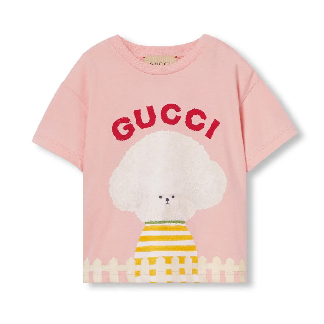 Gucci Kid's Summer Solid Color Animal Print Cotton Short Sleeve Round Neck T-Shirt #31344