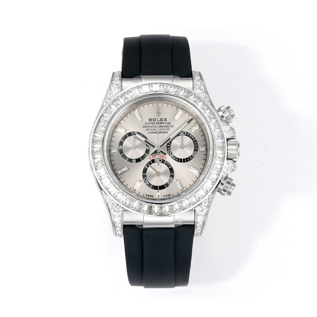 Rolex Men's Automatic Mechanical Movement 100 Meter Water Resistant Dial Watch with Diamonds #75863