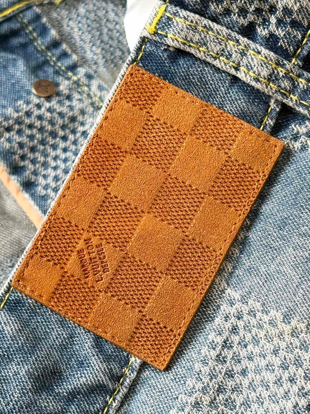 Louis Vuitton Damier Classic Denim Jacket Pants #375744