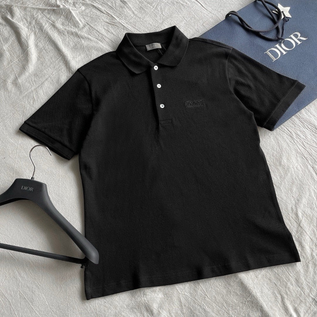 Dior Men's Summer Solid Color Logo Letter Embroidered Polo Shirt Short Sleeve T-Shirt #99612