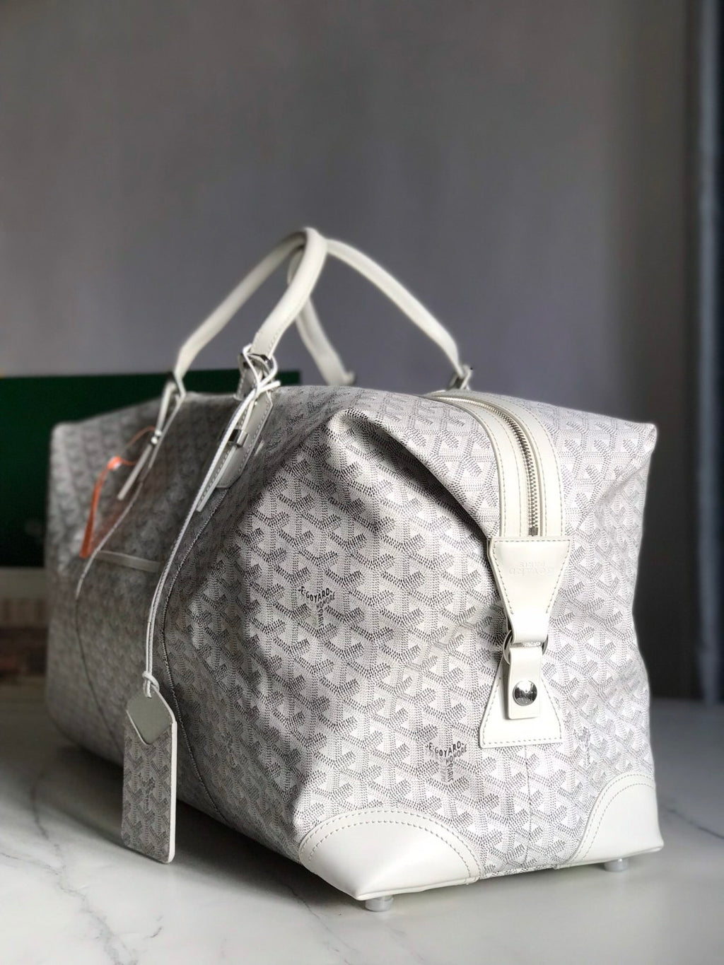 GOYARD Bowling45 Men's And Women's Fashion Classic All-over Print Zipper Closure Canvas Leather Oversized Travel Bag Bags BOWLIN045TY33CL33P #78364