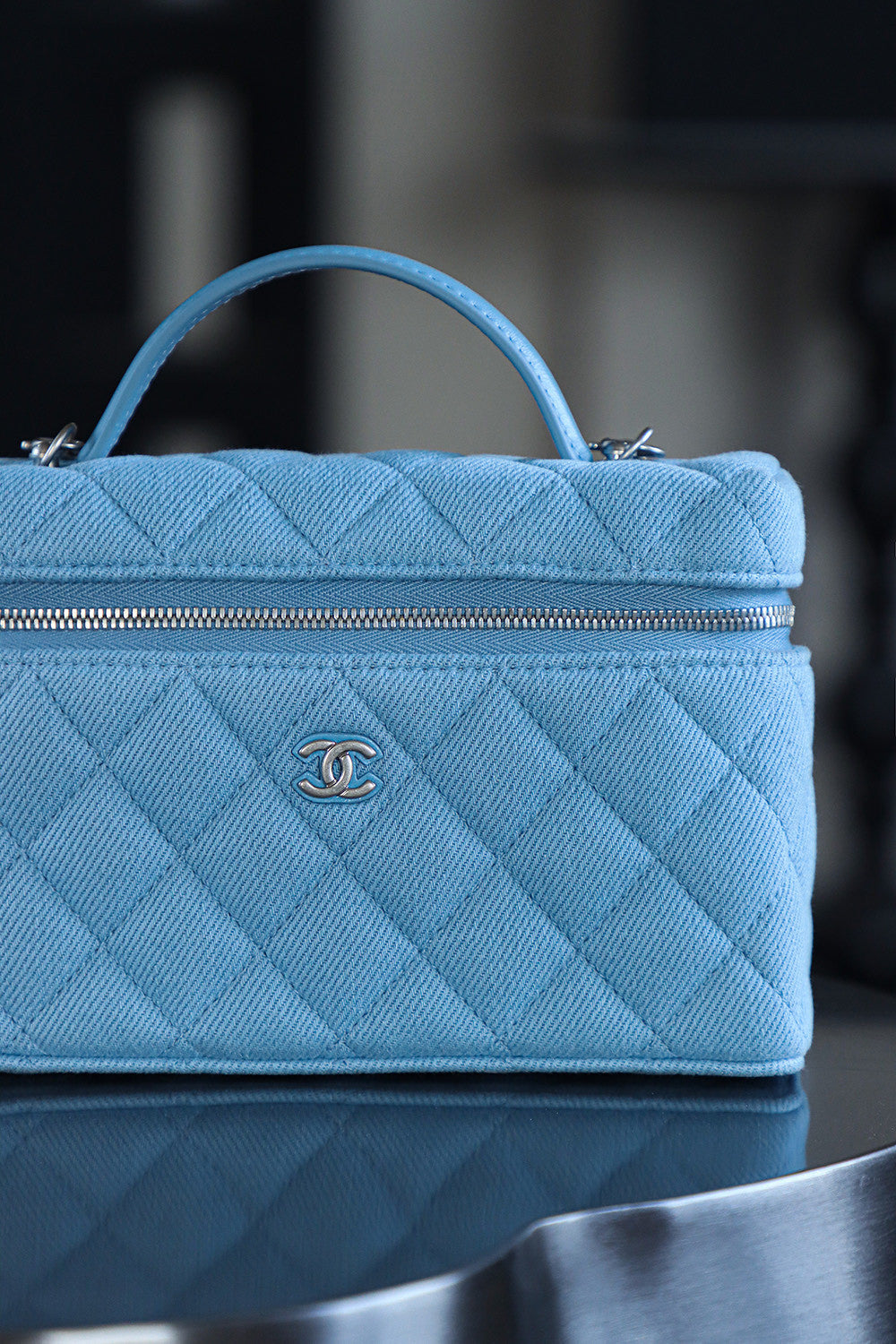 Chanel Women's Solid Color Chain Shoulder Strap Lambskin Shoulder Tote Cosmetic Bag Bags #76486
