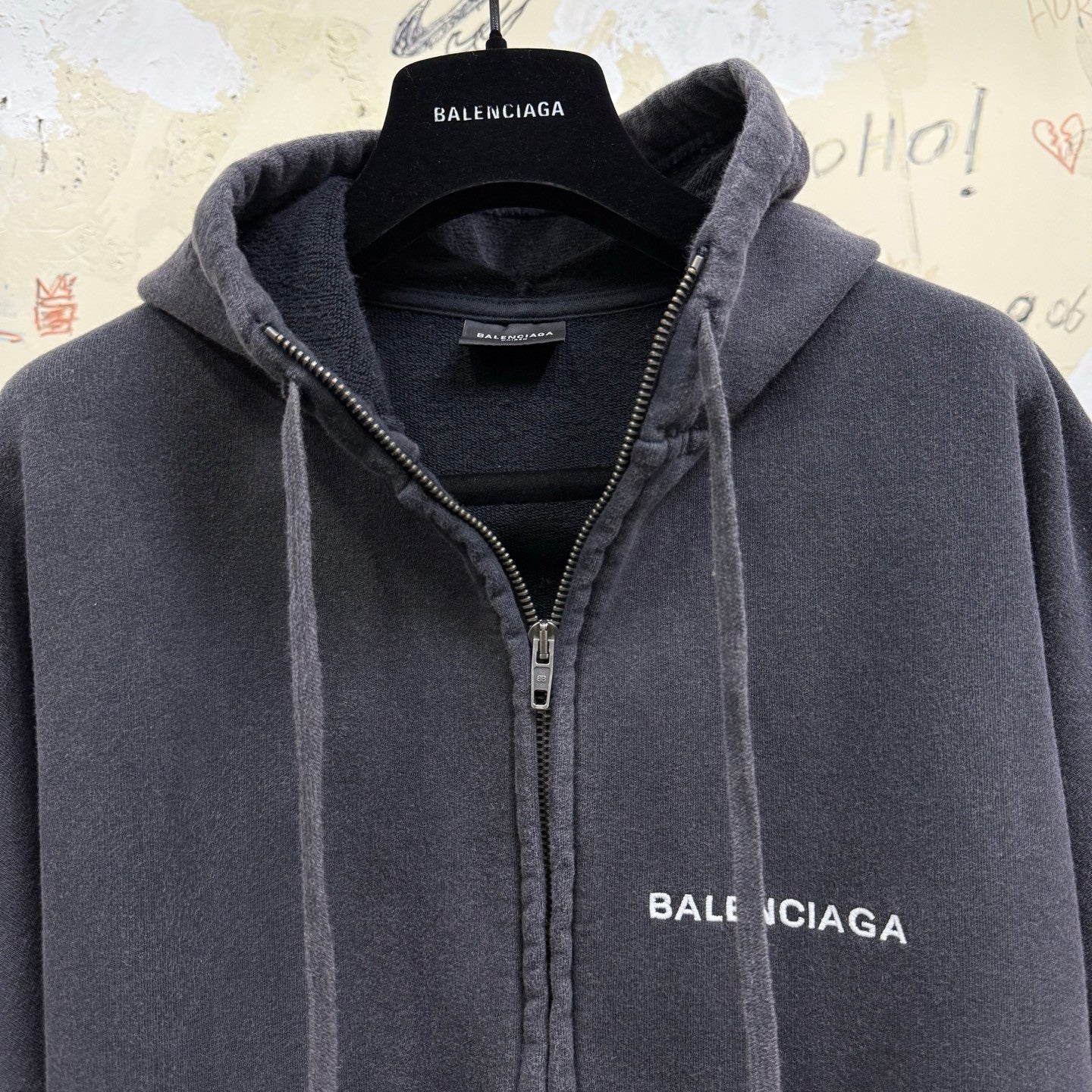 Balenciaga 25FW Hooded Zippered Short Jacket With Emblem Armband #333178