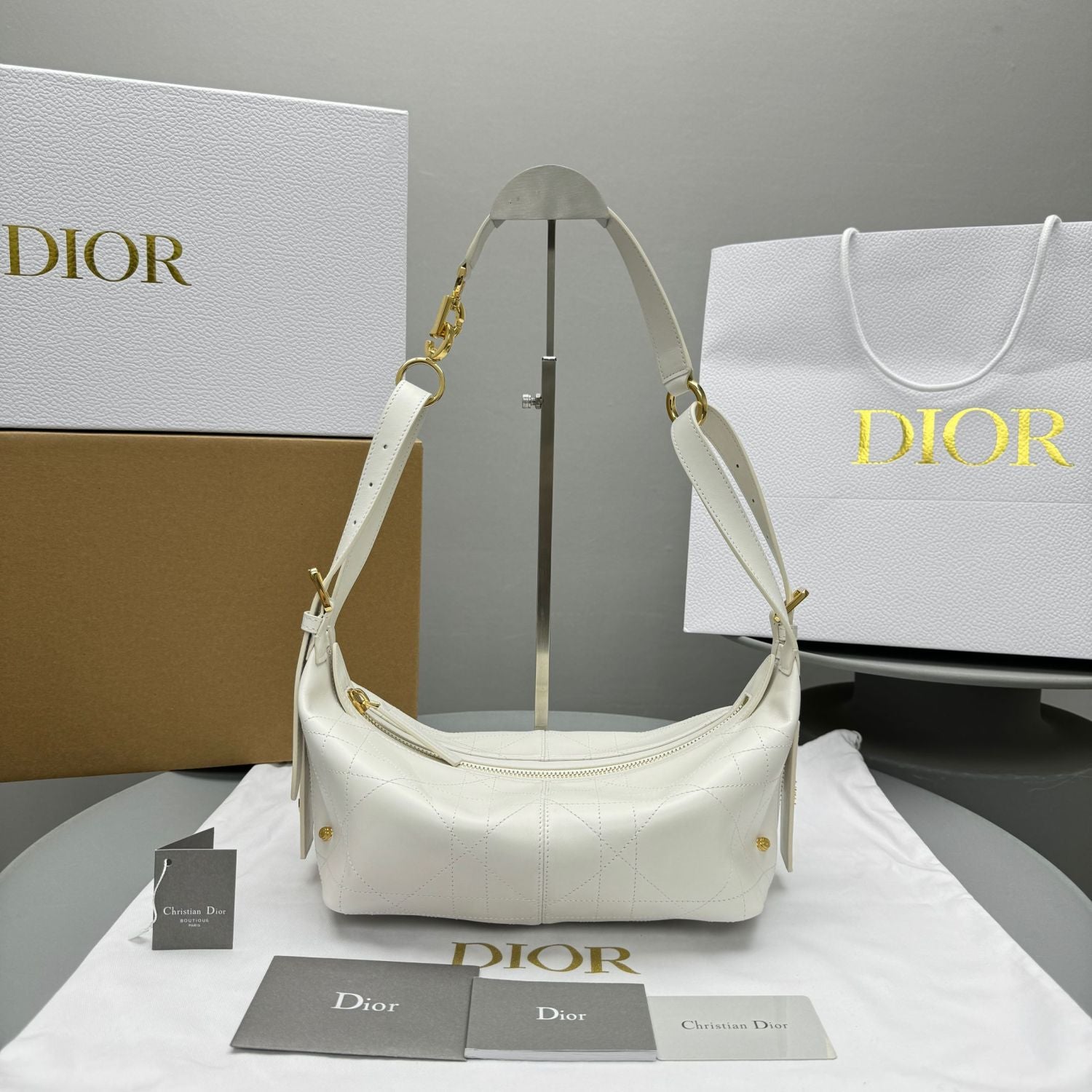 Dior D-Journey Women's Fashion Classic Vintage Leather Print Small Handbag Shoulder Bag Crossbody Bag Bags M2416UBUQ_M030 #79137