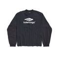 Balenciaga 3b Sport Icon Medium Fit Layered T-shirt Men's Retro High Street Trend Round Neck Spring And Autumn Fake Two T-shirt #71846