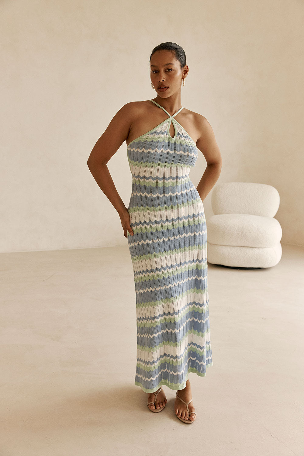 Bexley Knit Dress - Sky
