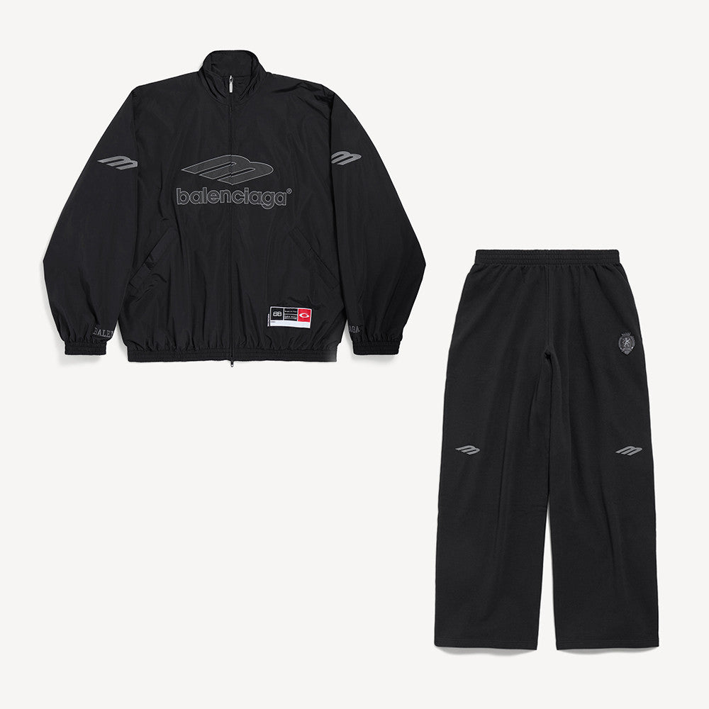 Balenciaga Men's 3b Football Tracksuit Jacket Football Baggy Sweatpants in Black #335524