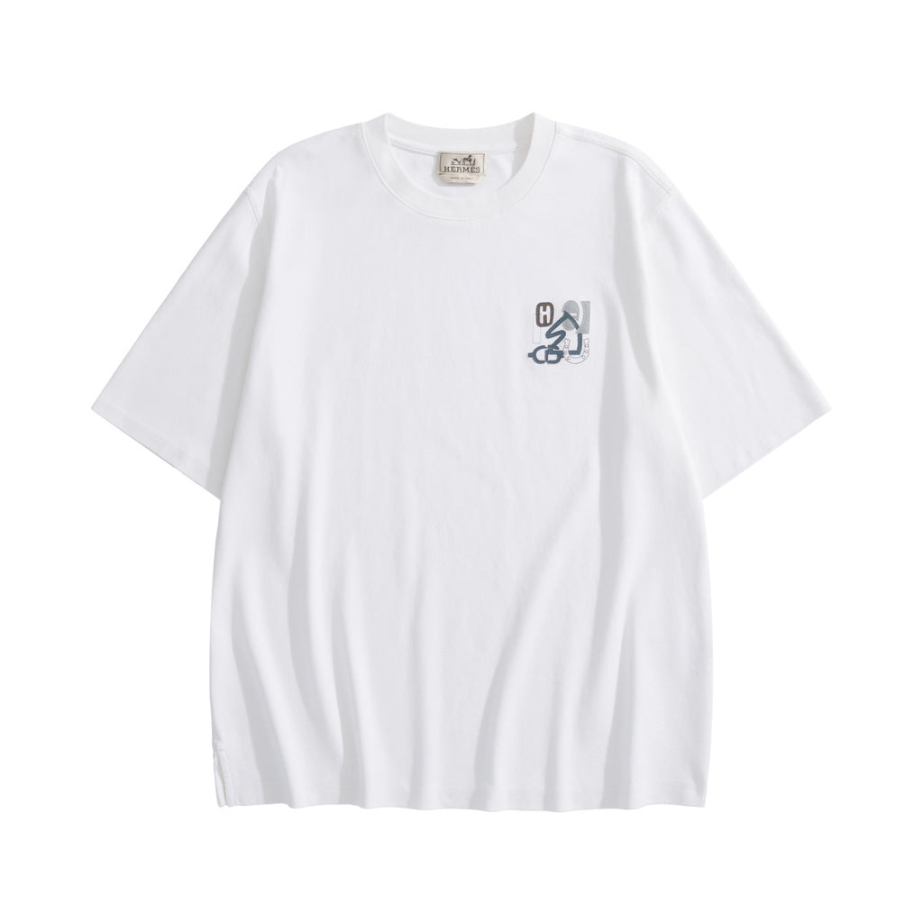 Hermes Puzzle Crew Neck Cotton T-shirt #377661