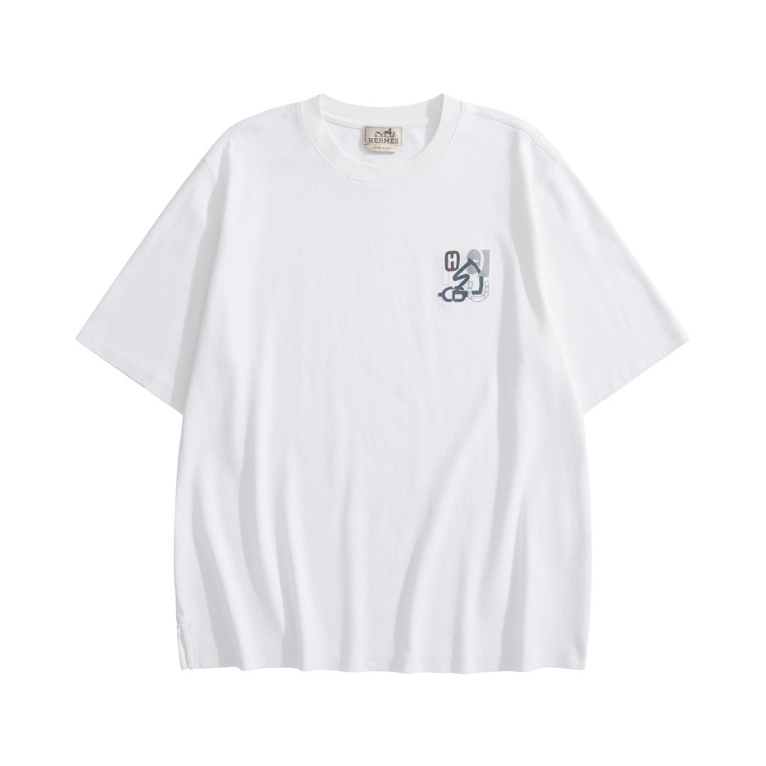 Hermes Puzzle Crew Neck Cotton T-shirt #377661