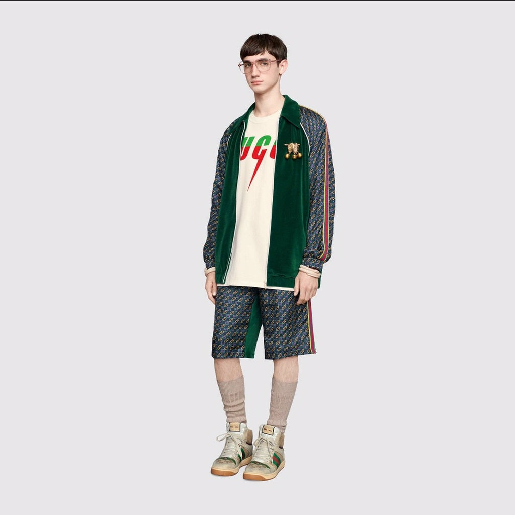 Gucci Men's Summer Blade Letter Print Round Neck Solid Color Cotton Short Sleeve T-Shirt #75156
