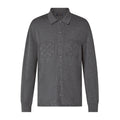 Louis Vuitton Men's Spring/Autumn Gray Logo Appliquéd Single Breasted Long Sleeve Knit Shirt #72115