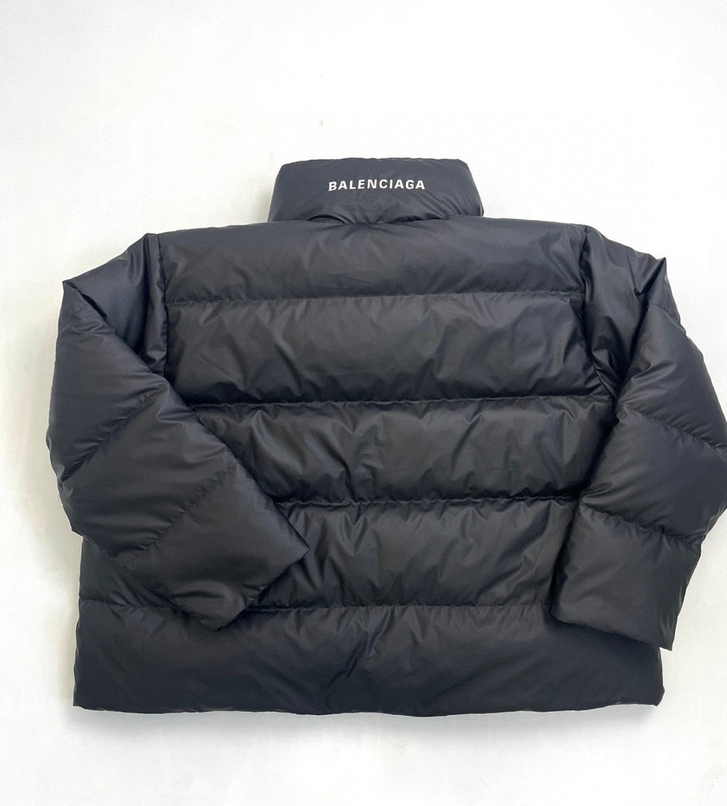 Balenciaga Men's and Women's Autumn and Winter Solid Color Letter Printed Loose Fit Puffer Down Long Sleeve Jacket #74343