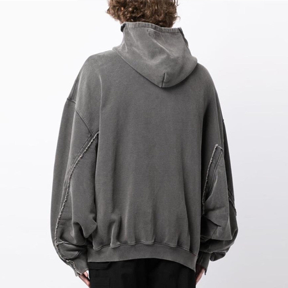 Vetements Men's Logo Embroidery Fall And Winter Cotton Long Sleeve Loose Zipper Hooded Coat Ngvp #6927