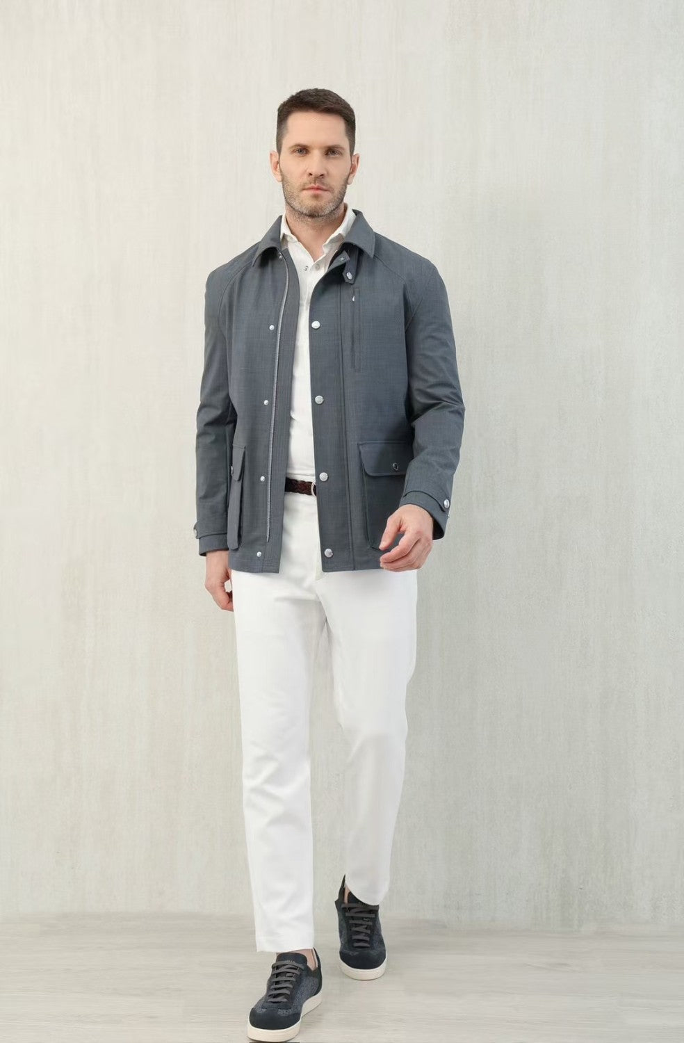 Brunello Cucinelli Men's Spring And Summer Fashion Shoulder Insert Sleeve Military Jacket Light And Comfortable Temperament Jacket Coat Ngvp #9961