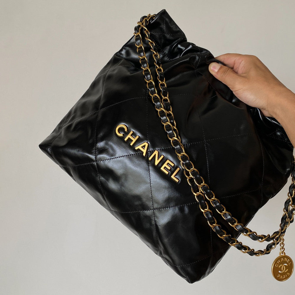 Chanel Small Bags 30 X 30 X 8 X 37 CM Collection Link Women's Classic Gold And Silver Buckle Luxury Chain Tote Bag Bags Metallic-colored Leather Tends To Fade Easily #193551