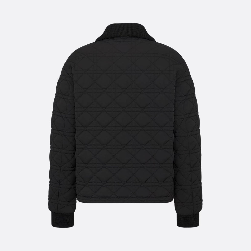Dior Men's Autumn and Winter Solid Color Lapel Quilted Zipper Long Sleeve Jacket #74854