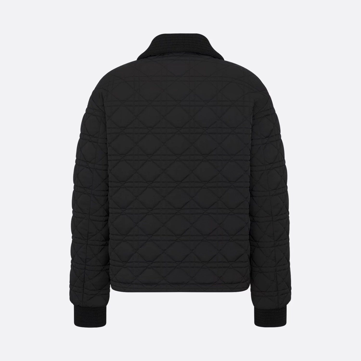 Dior Men's Autumn and Winter Solid Color Lapel Quilted Zipper Long Sleeve Jacket #74854