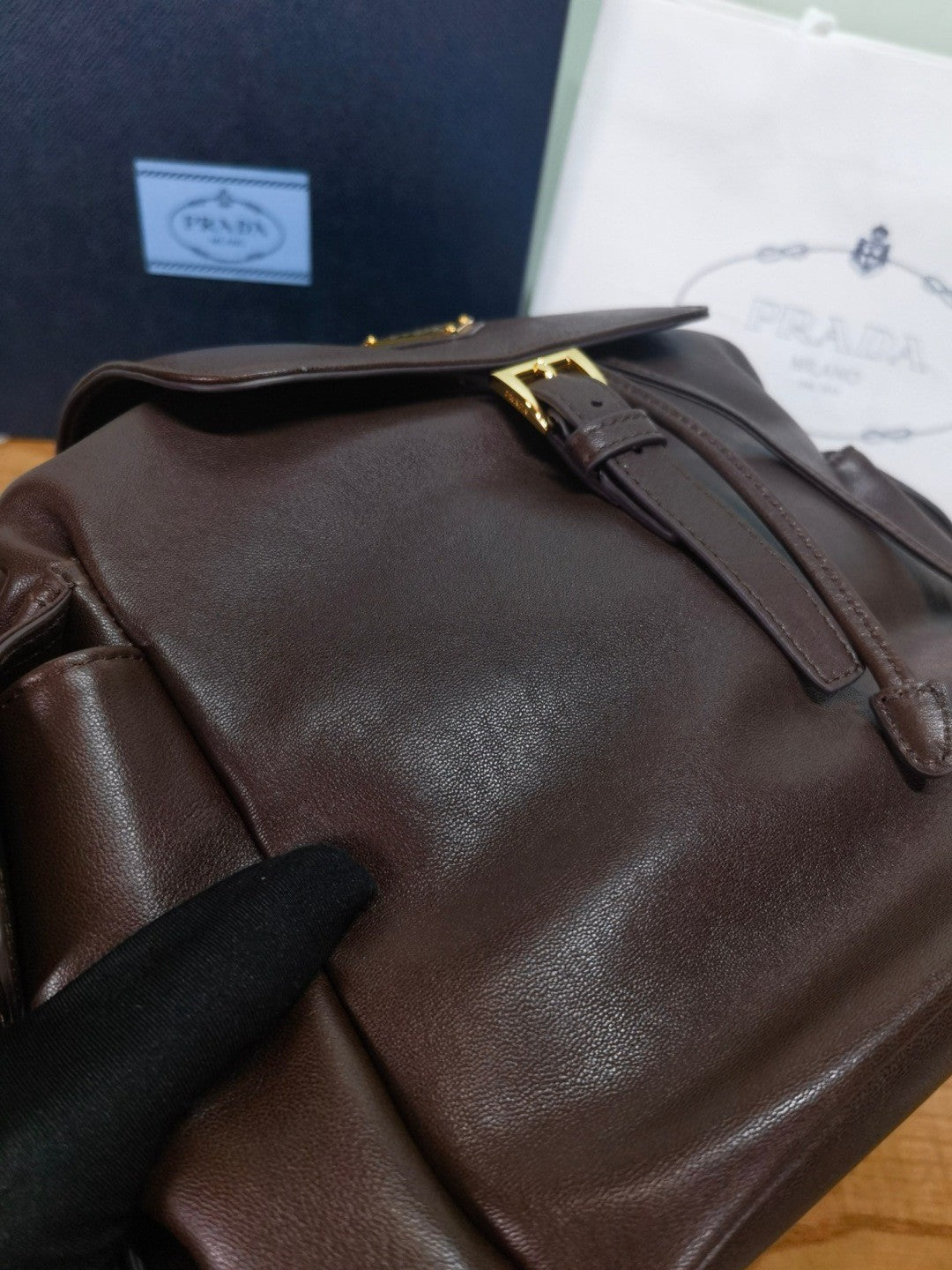 Prada Autumn/Winter 2025 Explore Collection Nappa Leather Backpack Shoulder Bag 1BZ080 Bags #82541A