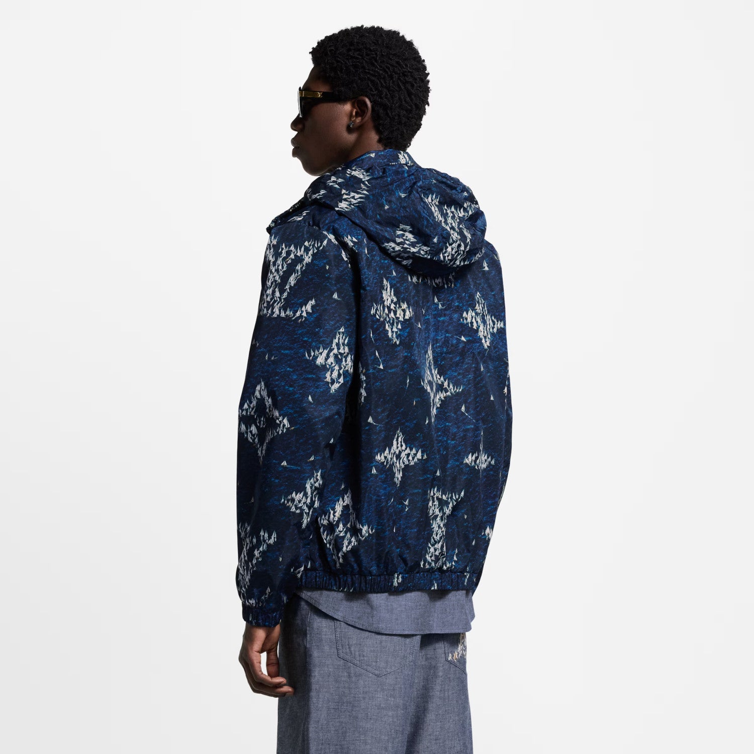 Louis Vuitton Men's Sailing Logo Printed Spring Solid Color Long Sleeve Hooded Windproof Jacket #77272