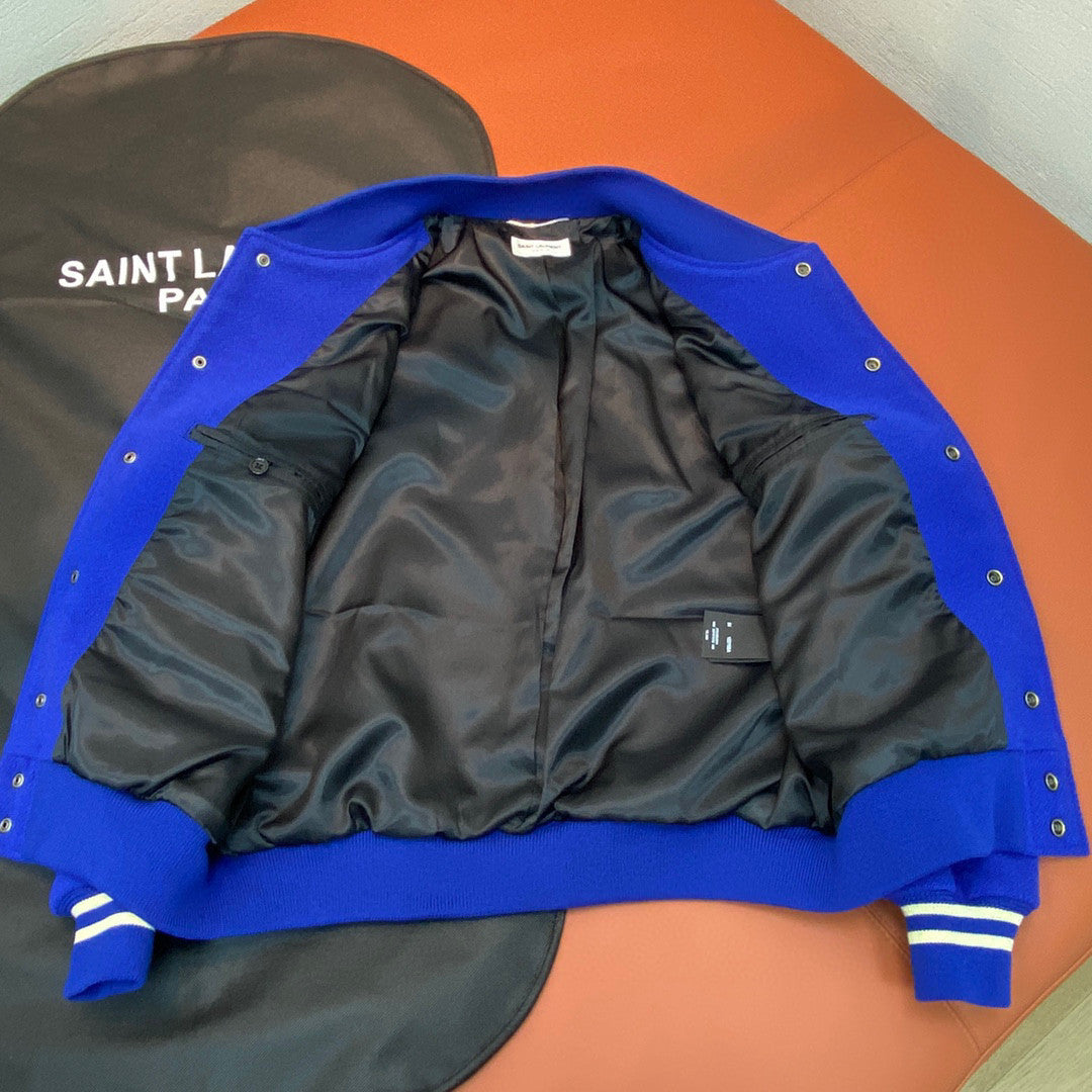 Saint Laurent Teddy Jacket In Wool Ngvp #691
