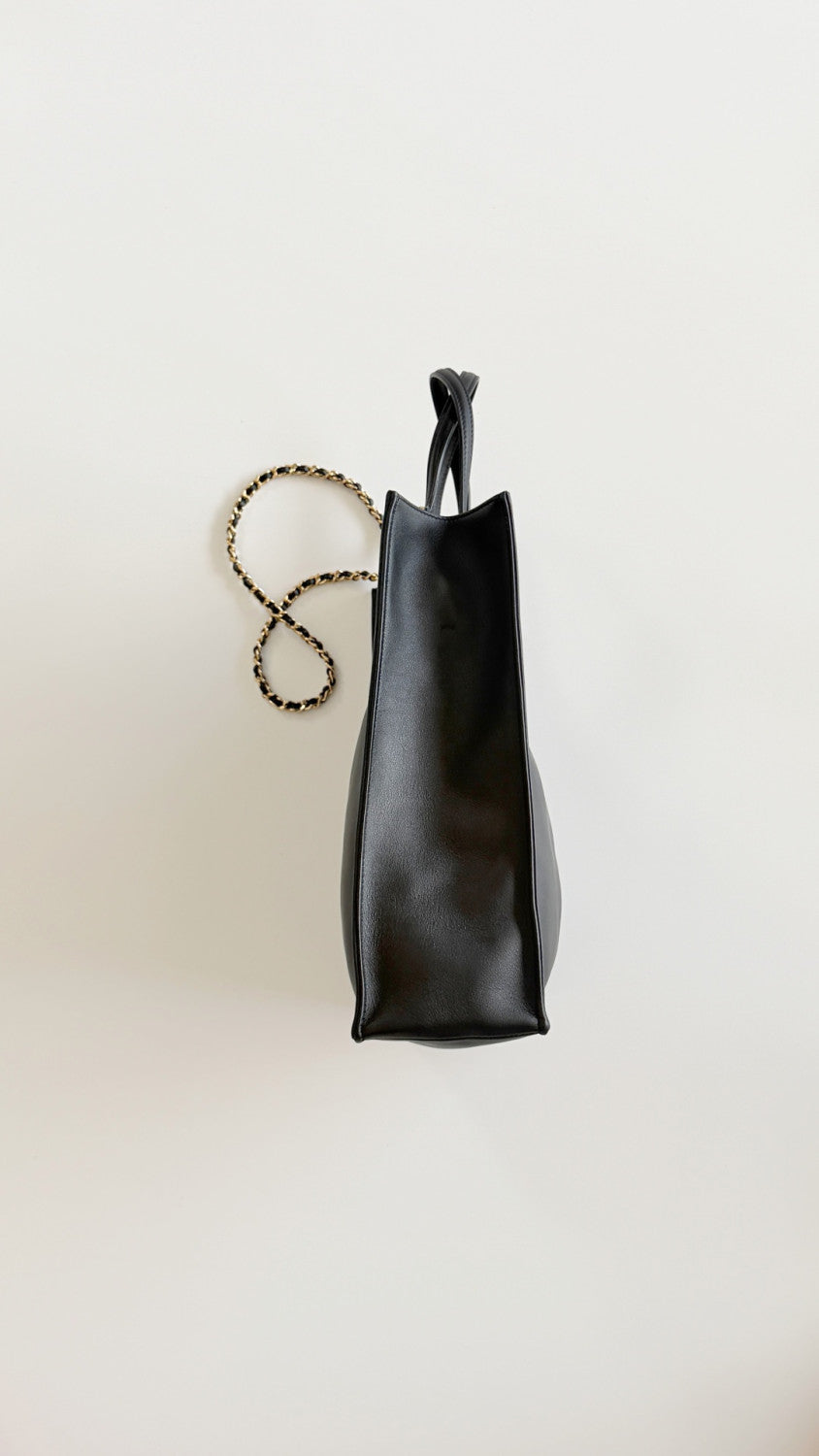 Chanel Small Shopping Bag In Calfskin With Gold-tone Hardware  Black 2026 Haute Artisanat Collection Rectangular Briefcase Bags AS6452 #197509