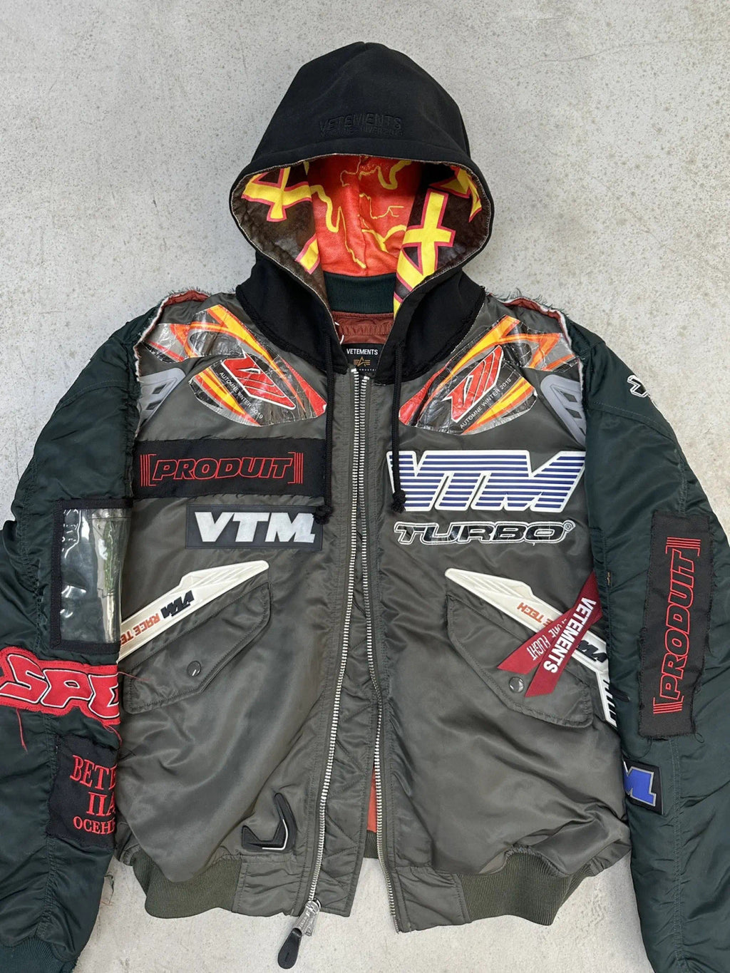 Vetements Man Motorcycle Zipper HoodedJacket #94855