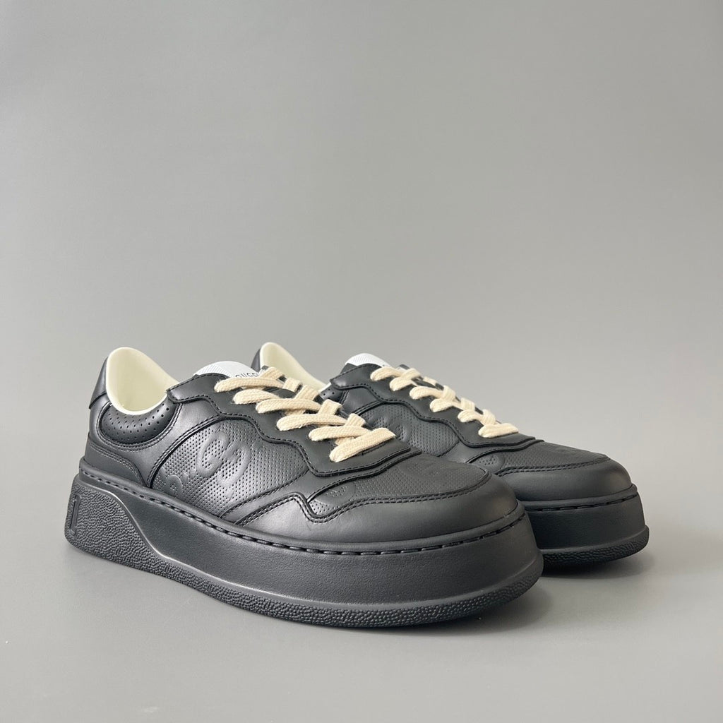 Gucci Chunky BGG Black And White Panda Biscuit Shoes Couple Model Cowhide Stitching GG Embossed Cowhide #332565