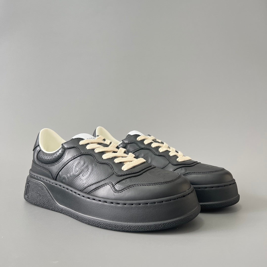 Gucci Chunky BGG Black And White Panda Biscuit Shoes Couple Model Cowhide Stitching GG Embossed Cowhide #332565