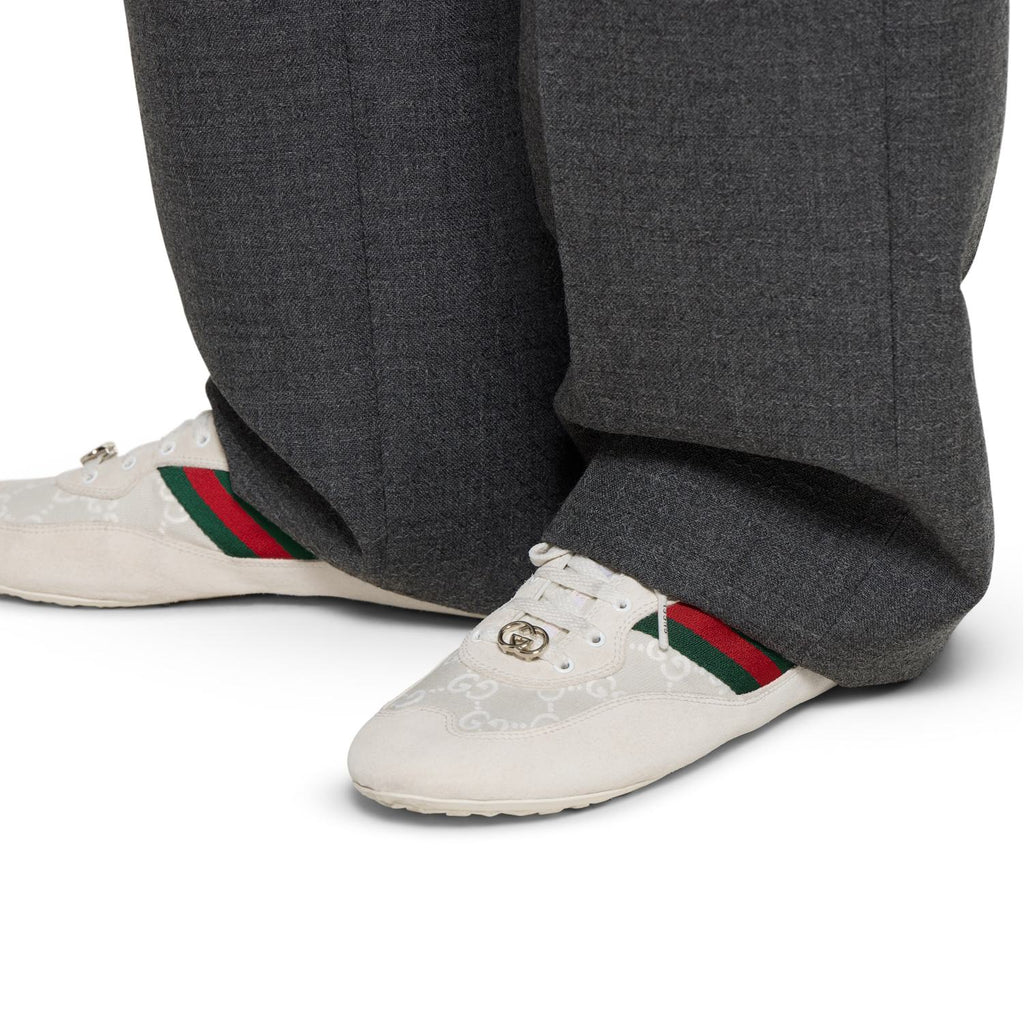 Gucci White GG Canvas Gucci Shift Series Women's Sneakers #333045
