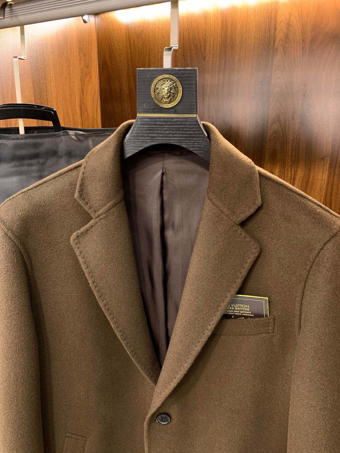 Louis Vuitton Men's Mid Length Winter Double Faced Wool And Cashmere Single Breasted Coat Jacket #97696
