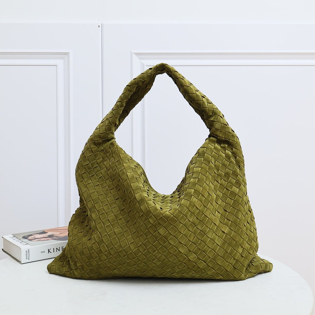 Bottega Veneta Hop Large Multicolor Collection Intrecciato Woven Shoulder Bag Suede Glossy Leather 100% Genuine Leather Fashion Temperament Bags 763970V3IV12190 #81129