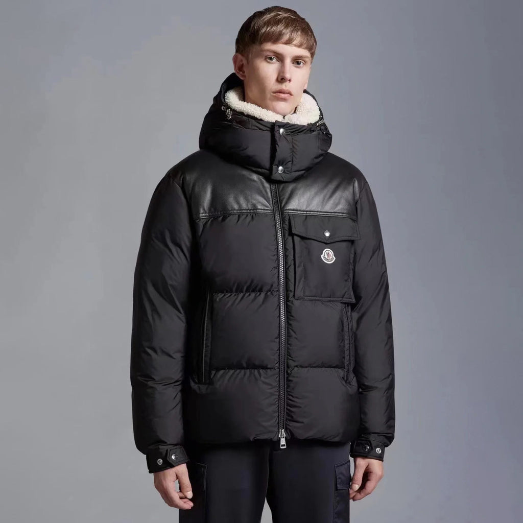Moncler Men's Autumn and Winter Solid Color Zipper Detachable Hood Short Long Sleeve Puffer Down Jacket #73324