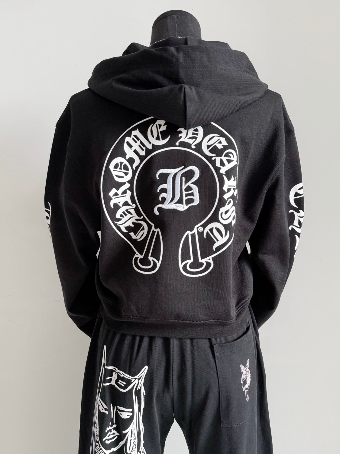 Chrome Hearts Women's And Men's Fashion Casual Solid Color Hooded Zipper Pullover with Letter Print Pattern Loose Fit Jacket #78493