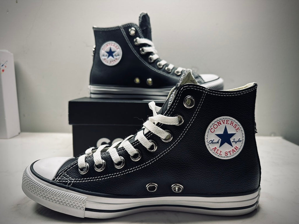 Chrome Hearts Men's And Women's Spring/Summer Fashion Casual Round Toe Lace Up High Top Leather Shoes #78265