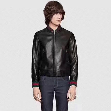 Gucci Men's And Women's Spring/autumn Fashion Casual Solid Color Zipper Cuff Elastic Long Sleeve Jacket #532