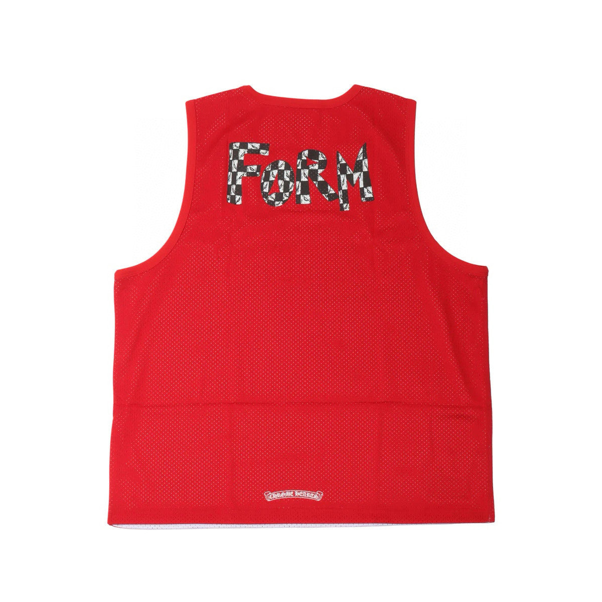 Chrome Hearts Men's And Women's Spring/Summer Graffiti Print Red Mesh Sports Sleeveless Tank Top Vest #98425