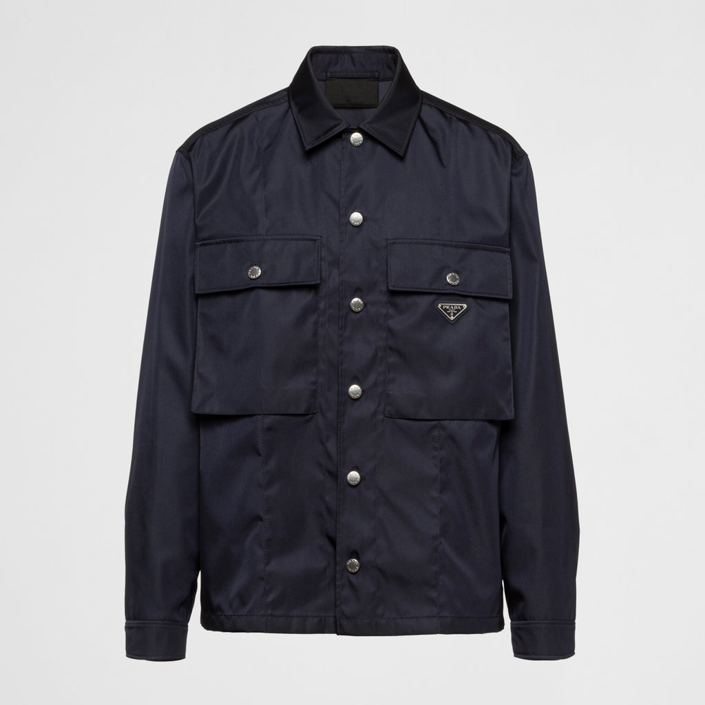 Prada Men's Spring And Fall Solid Color Nylon Lapel Single Breasted Long Sleeved Jacket #72496