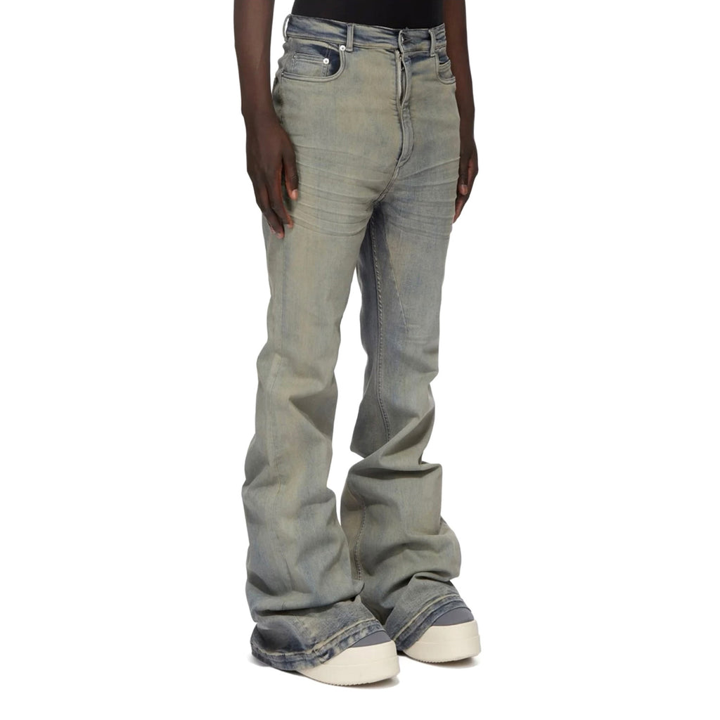 Rick Owens Men's And Women's Spring And Autumn Do Old Sky Blue Washed Jeans Pants #76796