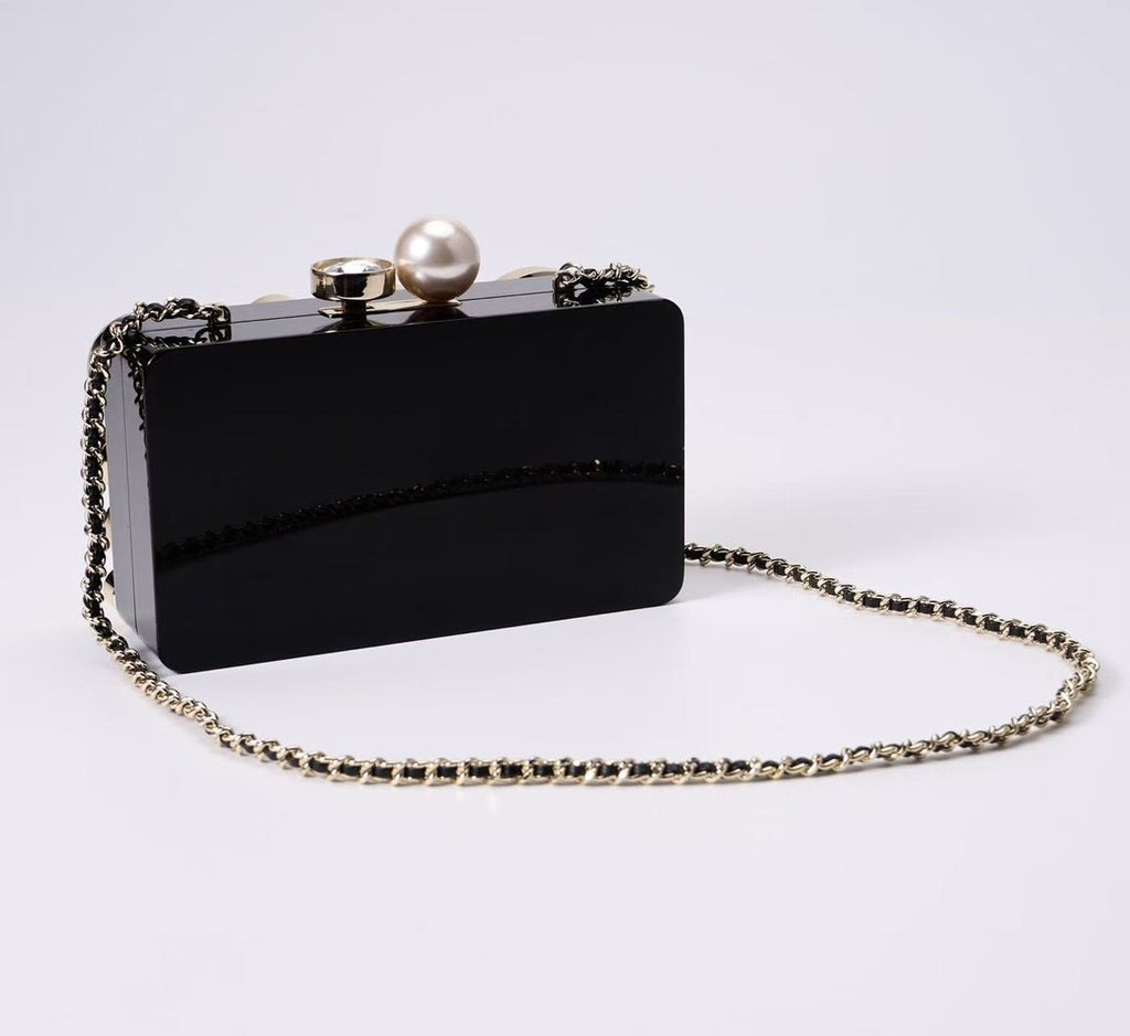 Chanel Women's Logo Diamond Box-Style Handbag Fashion Solid-Color Shoulder Bag Evening Clutch Bag Bags AS5874-B22465-U4633 #81559