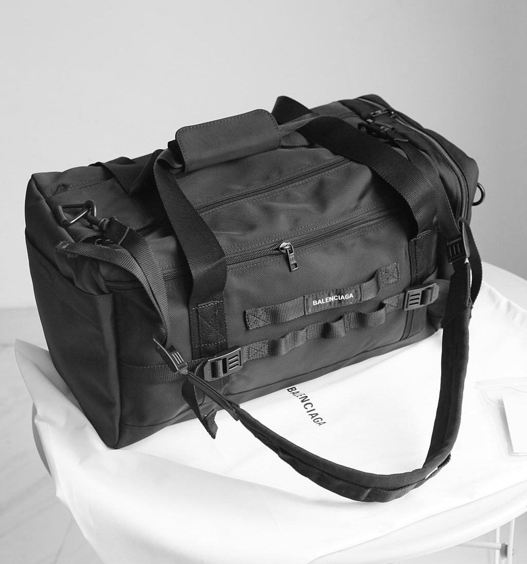 Balenciaga Men's Solid Color Adjustable Removable Simple Nylon Fabric Handle Shoulder Travel Bag Bags #75673