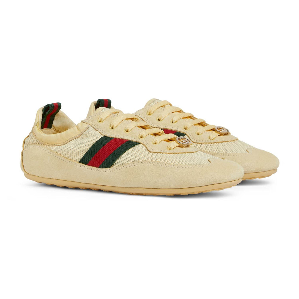 Gucci White GG Canvas Gucci Shift Series Women's Sneakers #333045