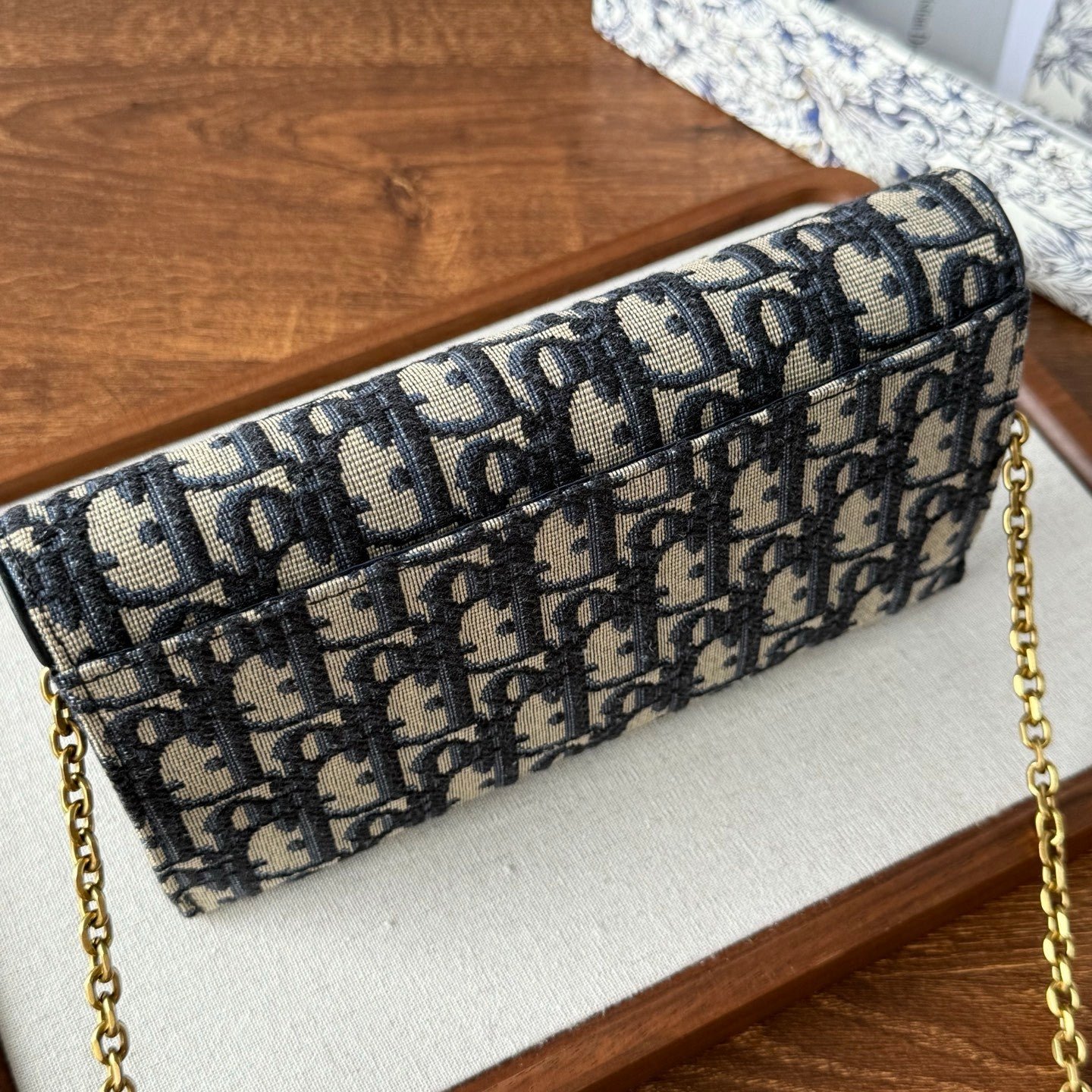 Dior Women's Fashion Classic Oblique Printed Embroidered Leather Saddle Chain Handbag Shoulder Bag Crossbody Bag Bags S5614CTZQ_M928 #78438