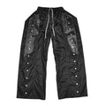 Rick Owens Men's Four Seasons Dark Line Button Workwear Pants Loose Retro Trend Drawstring Straight Leg Pants Ngvp #8779