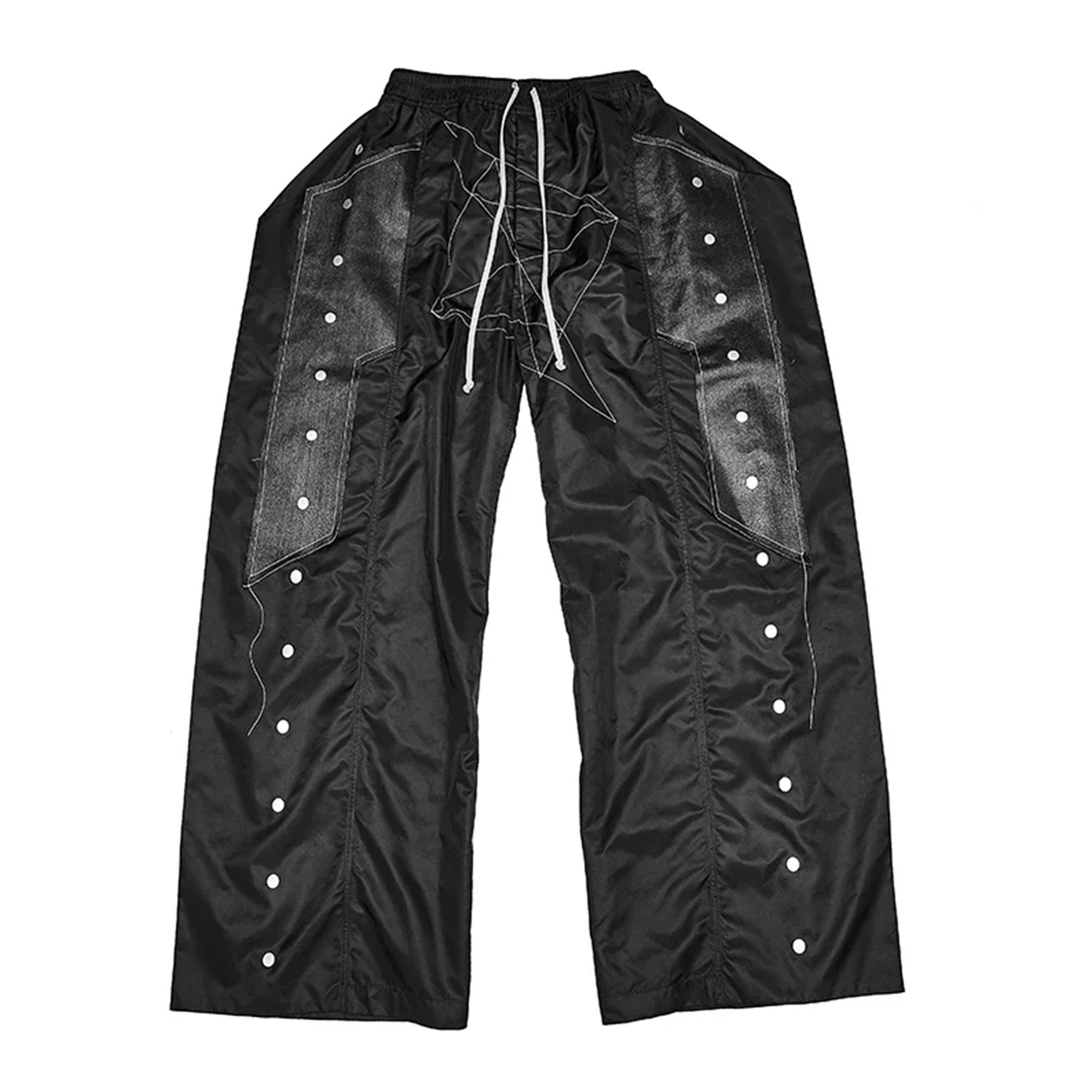 Rick Owens Men's Four Seasons Dark Line Button Workwear Pants Loose Retro Trend Drawstring Straight Leg Pants Ngvp #8779